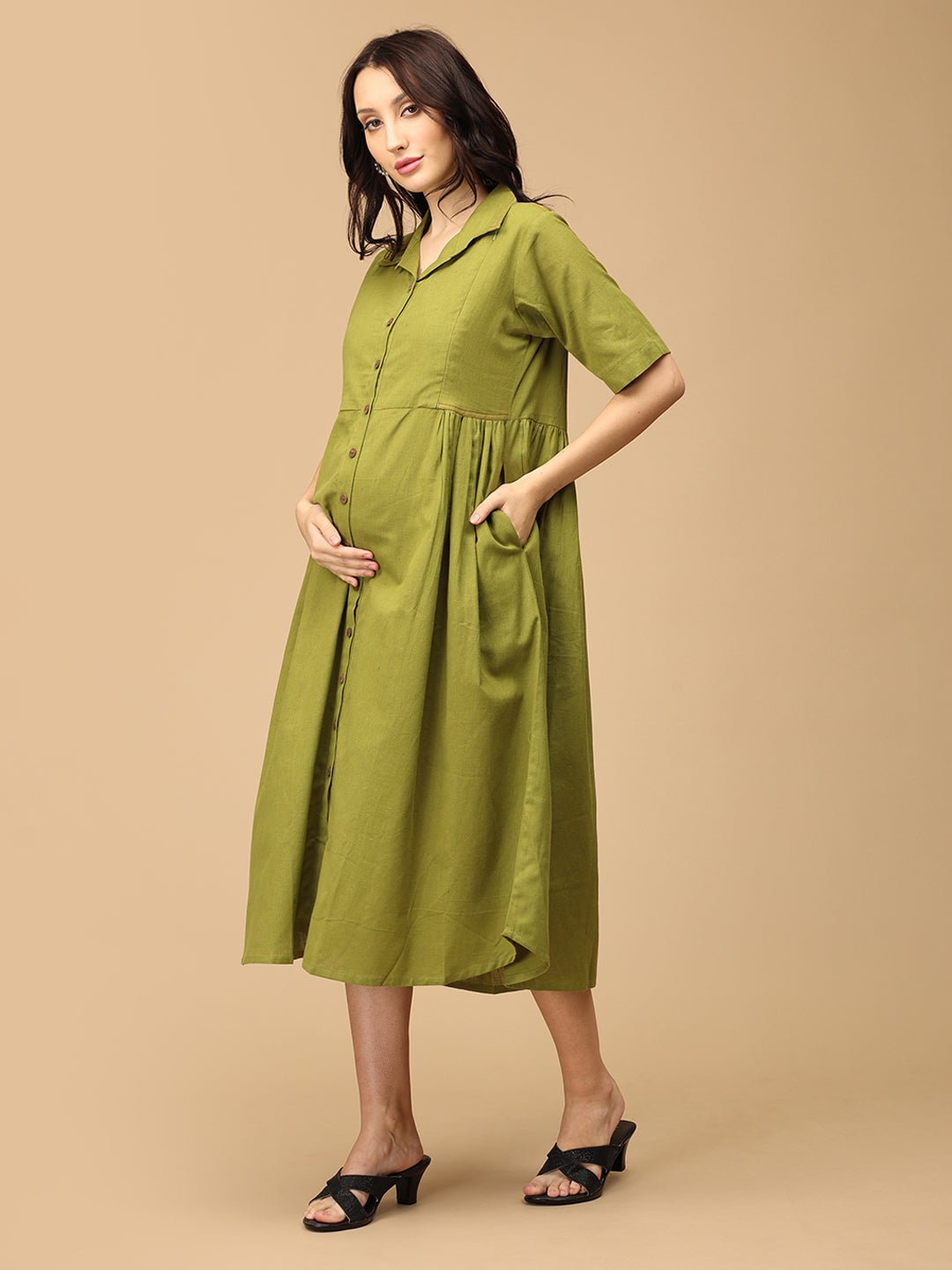 Olio Charm Maternity and Nursing Dress - DRS - SK - OLCHR - S