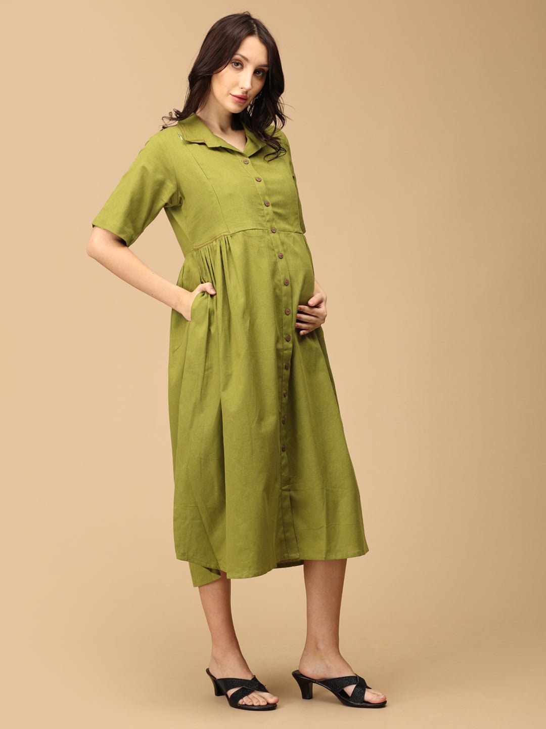 Olio Charm Maternity and Nursing Dress - DRS - SK - OLCHR - S