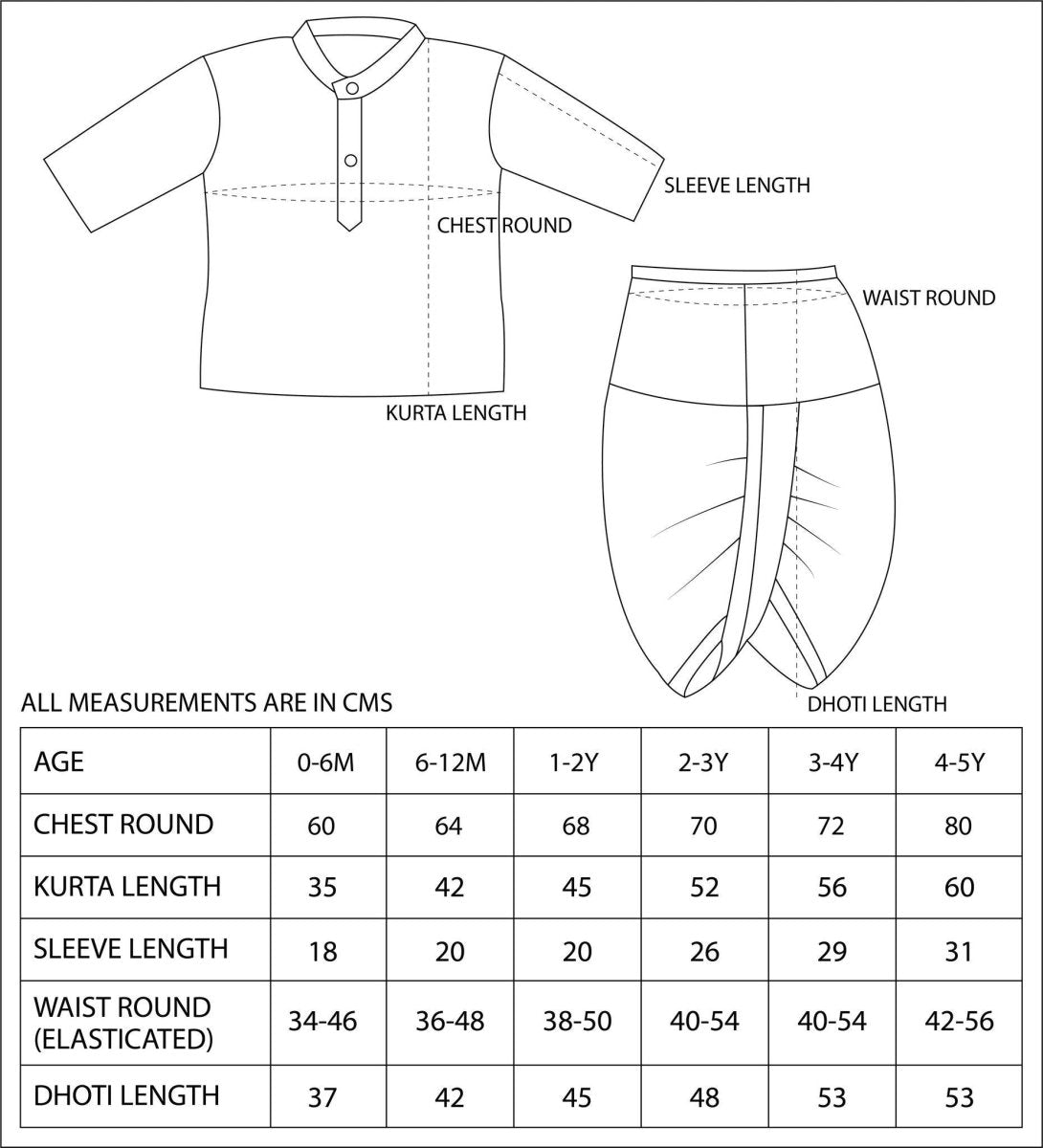 Olive Floral Boys Dhoti Kurta Set - DK-OMFLR-0-6