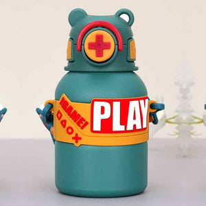 Olive Game Theme Stainless Steel Kids Water Bottle, 550ml - Back To School