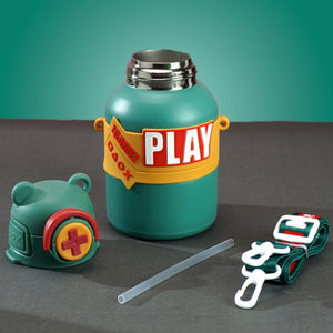 Olive Game Theme Stainless Steel Kids Water Bottle, 550ml - Back To School