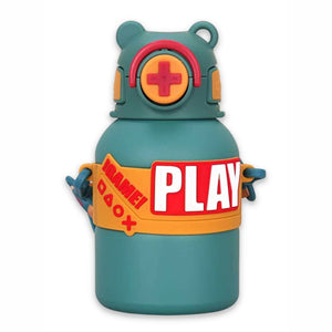 Olive Game Theme Stainless Steel Kids Water Bottle, 550ml - Back To School