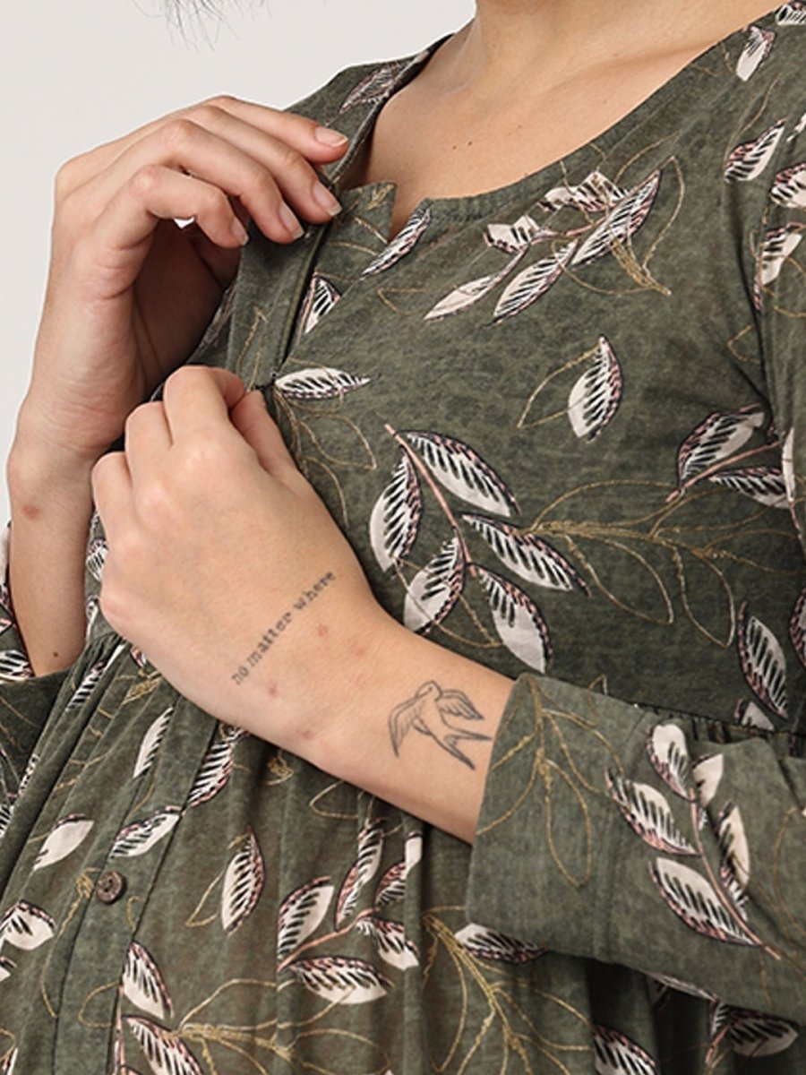 Olive Garden Maternity and Nursing Dress - DRS-OLVGN-S