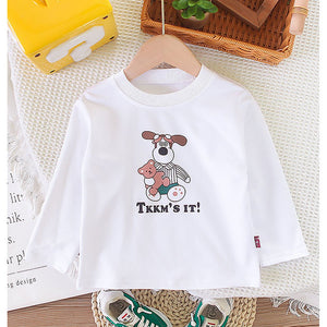 Olive Green Smiling Doggy Face Designed Jacket 3Pcs Track Suit Set For Toddlers And Kids - 2 - 3 Years Kids Clothing