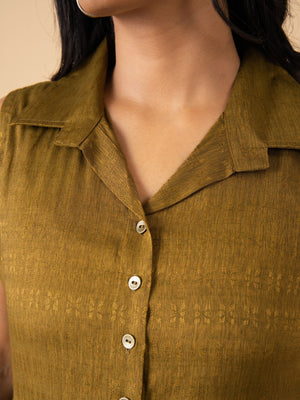 Olive-Moss Maternity and Nursing Dress - S Maternity Casual Dress