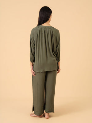 Olive My Dreams Maternity and Nursing Nightwear Set - Olive Maternity Nightwear Set
