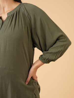 Olive My Dreams Maternity and Nursing Nightwear Set - Olive Maternity Nightwear Set