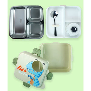 Olive One Eye Stainless Steel Lunch Box For Kids - Back To School
