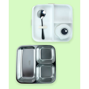 Olive One Eye Stainless Steel Lunch Box For Kids - Back To School