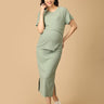 Olive the Trend Ribbed Maternity and Nursing Co Ord Skirt Set - NW - TC - OLVTR - S