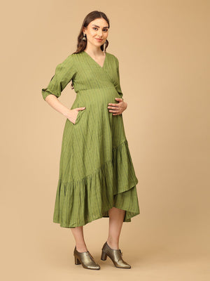 Olivious Maternity Wrap Dress - DRS - SK - OLIVIS - S