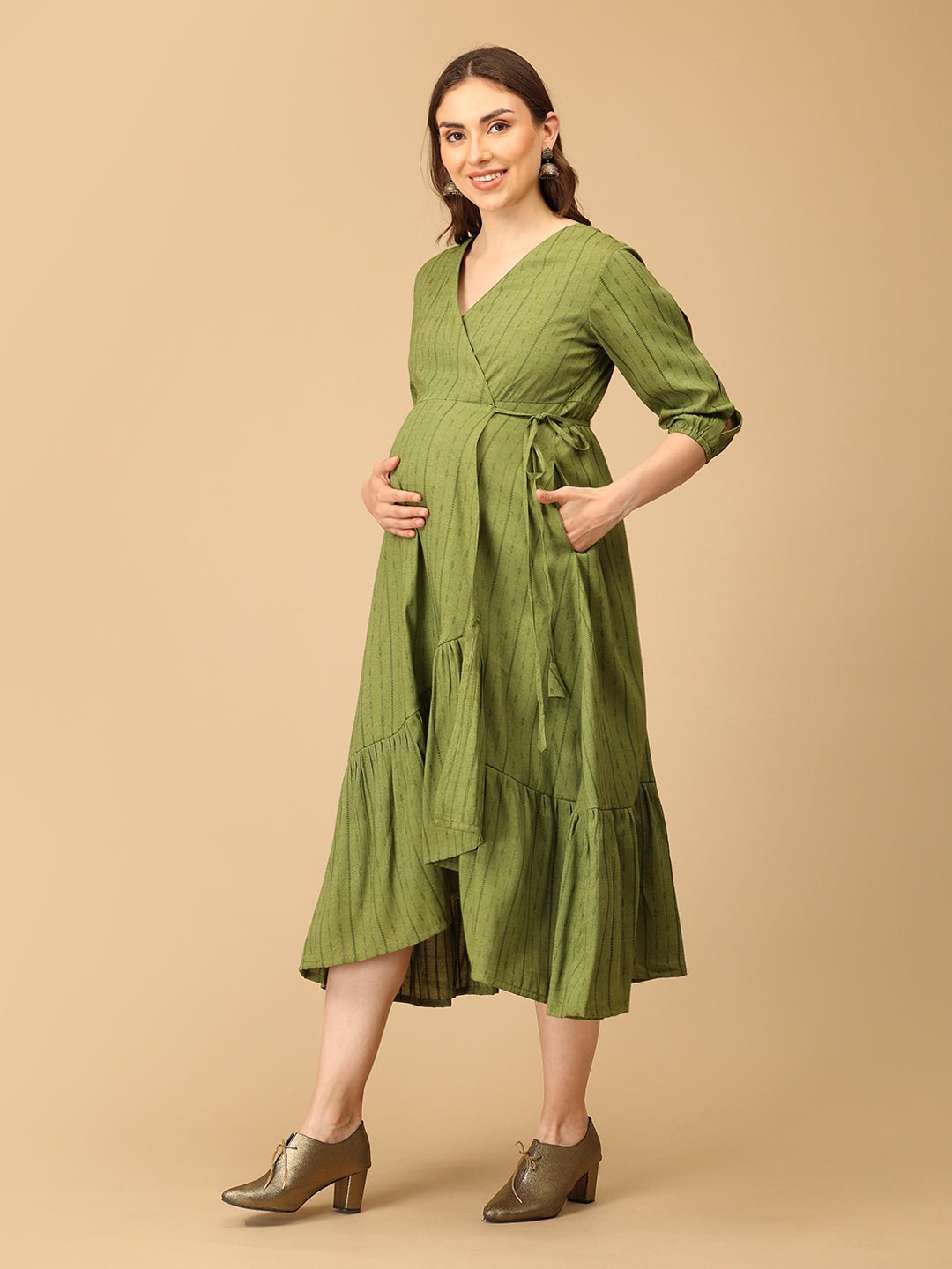 Olivious Maternity Wrap Dress - DRS - SK - OLIVIS - S