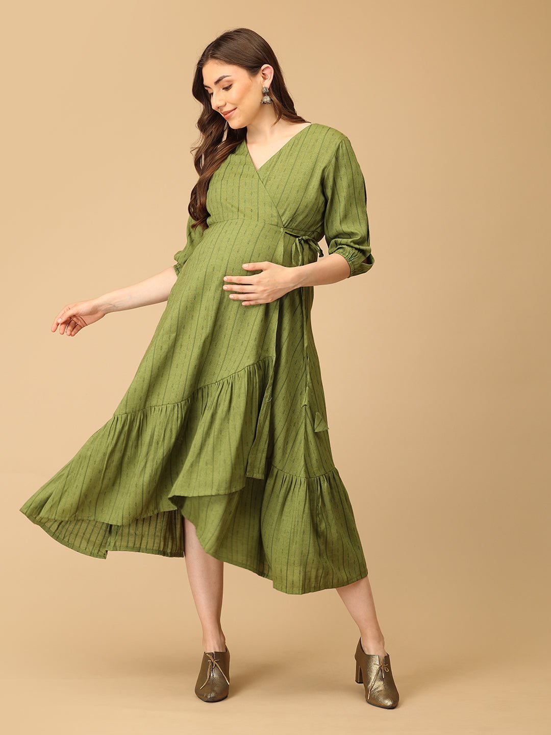 Olivious Maternity Wrap Dress - DRS - SK - OLIVIS - S
