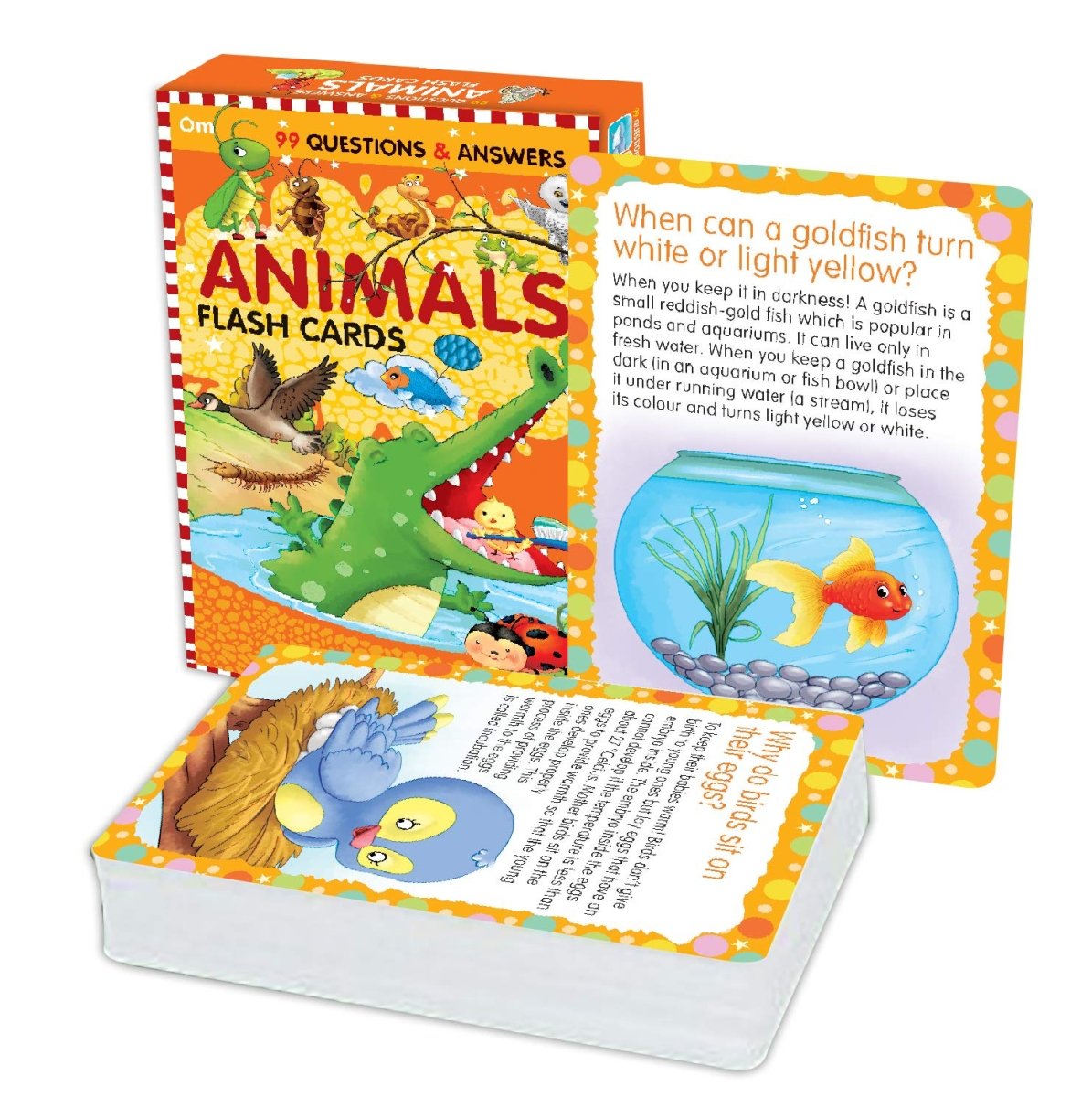 Om Books International 99 Questions and Answers Animals Flash Cards - 9789352769117