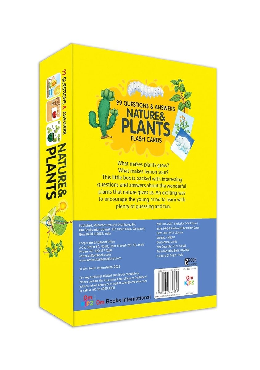 Om Books International 99 Questions and Answers Natures and Plants Flash Cards - 9789352769179
