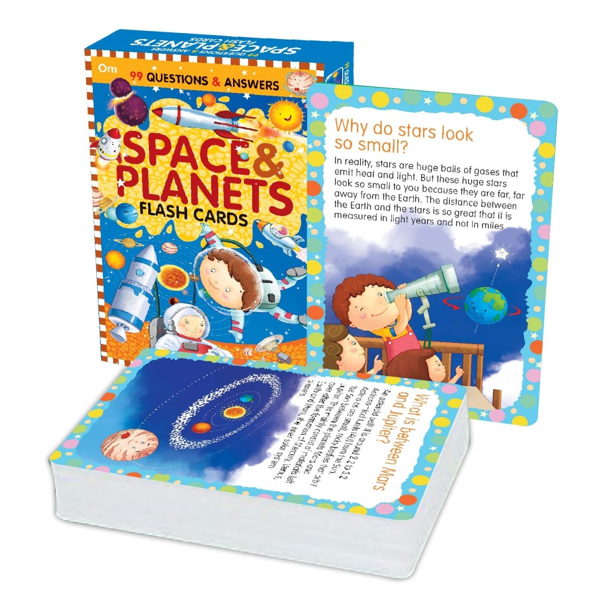 Om Books International 99 Questions and Answers Space and Planets Flash Cards - 9789352769209