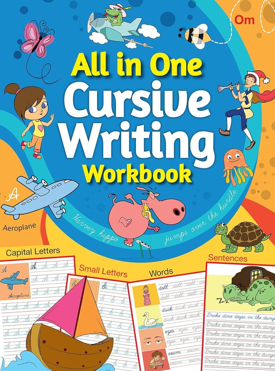 Om Books International All in One Cursive Writing Workbook - 9789382607533