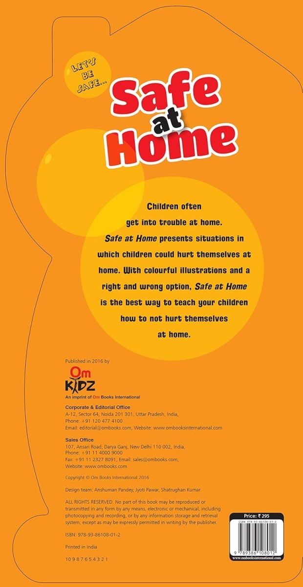 Om Books International Board Book: Safe at Home (Let's be Safe) - 9789386108012