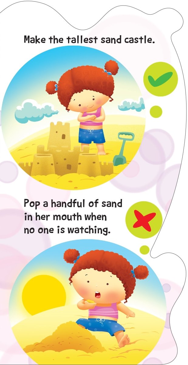 Om Books International Board Book: Safe at the Beach (Let's be Safe) - 9789386108005