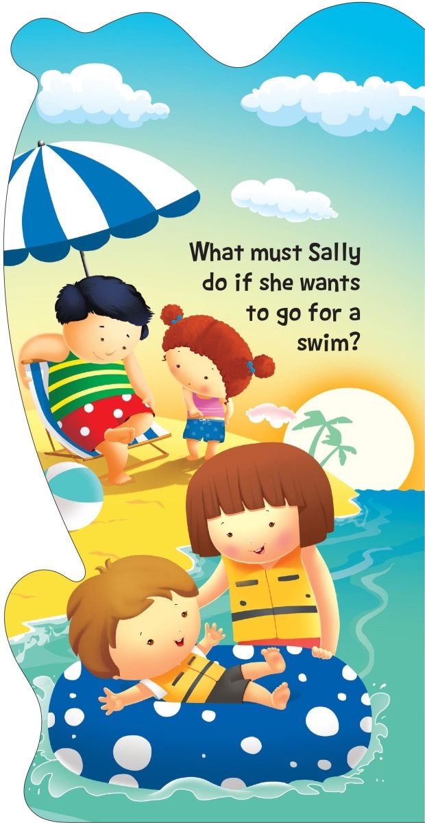 Om Books International Board Book: Safe at the Beach (Let's be Safe) - 9789386108005