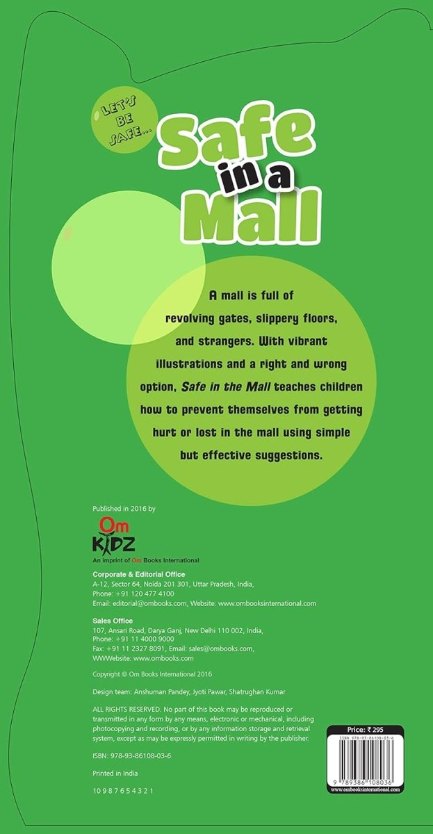 Om Books International Board Book: Safe in a Mall (Let's be Safe) - ‎ 9789386108036