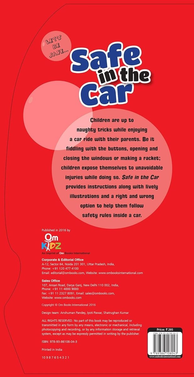 Om Books International Board Book: Safe in the Car (Let's be Safe) - 9789386108043