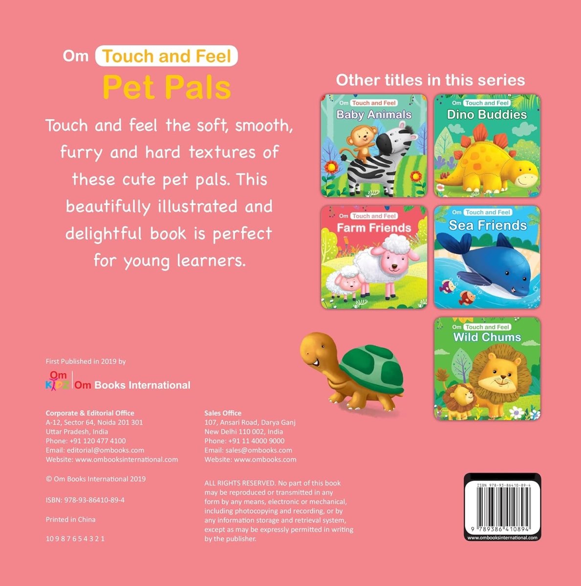 Om Books International Board Book- Touch and Feel: Pet Pals: Touch and feel series - 9789386410894