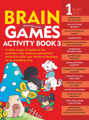 Om Books International Brain Games Activity Book Level 1 : Book - 3 - 9789352769230