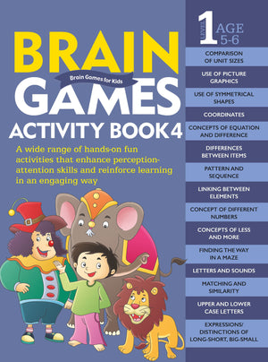 Om Books International Brain Games Activity Book Level 1 : Book - 4 - 9789352769247