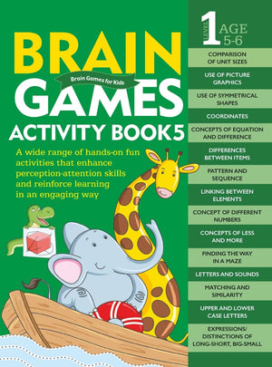 Om Books International Brain Games Activity Book Level 1 : Book-5 - 9789352769254