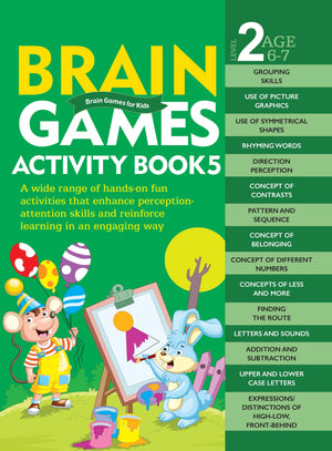 Om Books International Brain Games Activity Book Level 2 : Book - 5 - 9789352769353