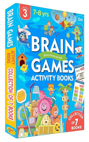 Om Books International Brain Games Activity Book Level 3 - Collection of 7 Books - 9789353768676
