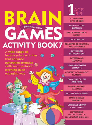 Om Books International Brain Games for Kids : Brain Games Activity Book Level 1 : Book - 7 - 9789352769278