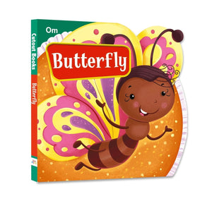Om Books International Butterfly ( Animals and Birds )- Cutout Board Books - 9789352760640