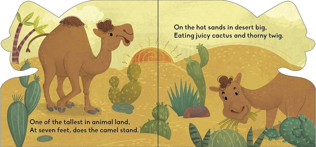 Om Books International Camel ( Animals and Birds)- Cutout Board Books - 9789353761134