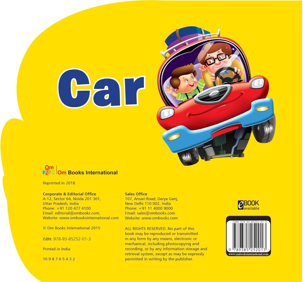 Om Books International Car ( Transport )- Cutout Board Books - 9789385252013