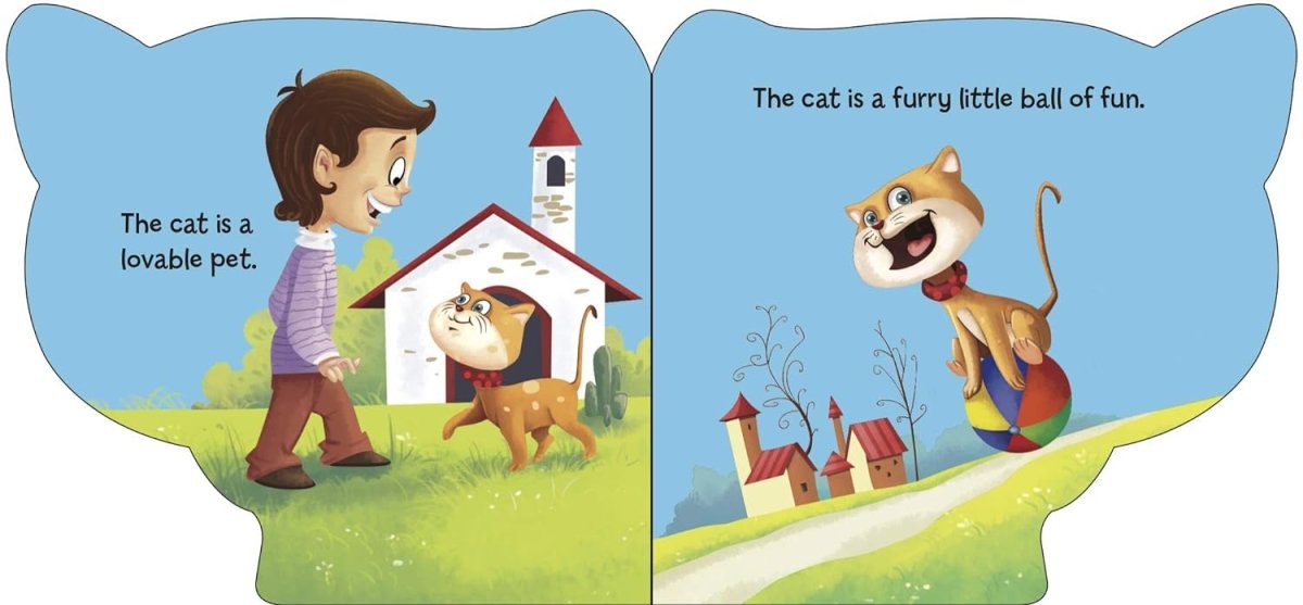 Om Books International Cat ( Animals and Birds )- Cutout Board Books - 9789383202416
