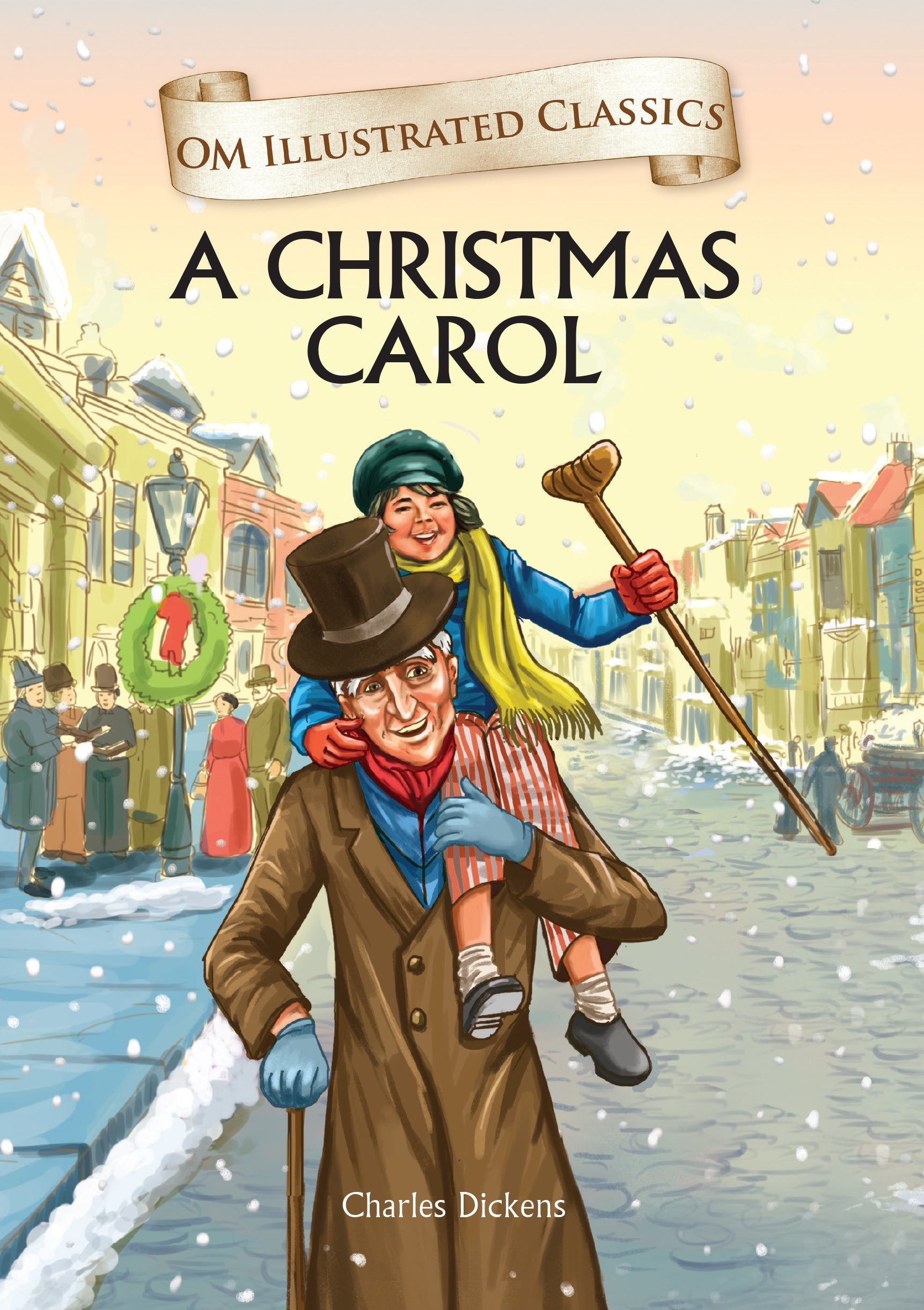 Om Books International Children Classics - A Christmas Carol: Illustrated Abridged Classics with Practice Questions (Om Illustrated Classics for Kids) - 9789385031441