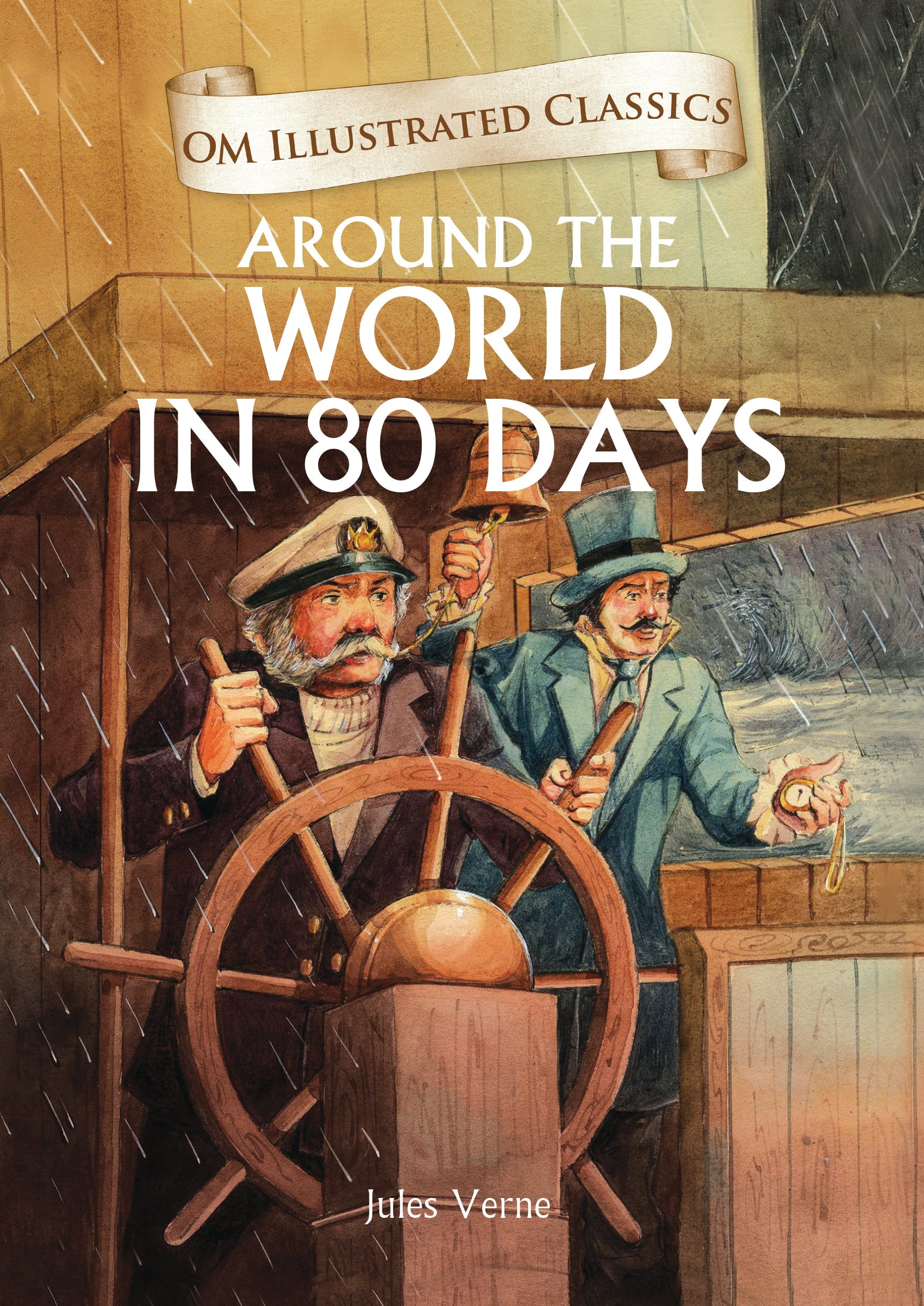 Om Books International Children Classics - Around the World in 80 Days - Illustrated Abridged Classics with Practice Questions (Om Illustrated Classics for Kids) - 9789380070919