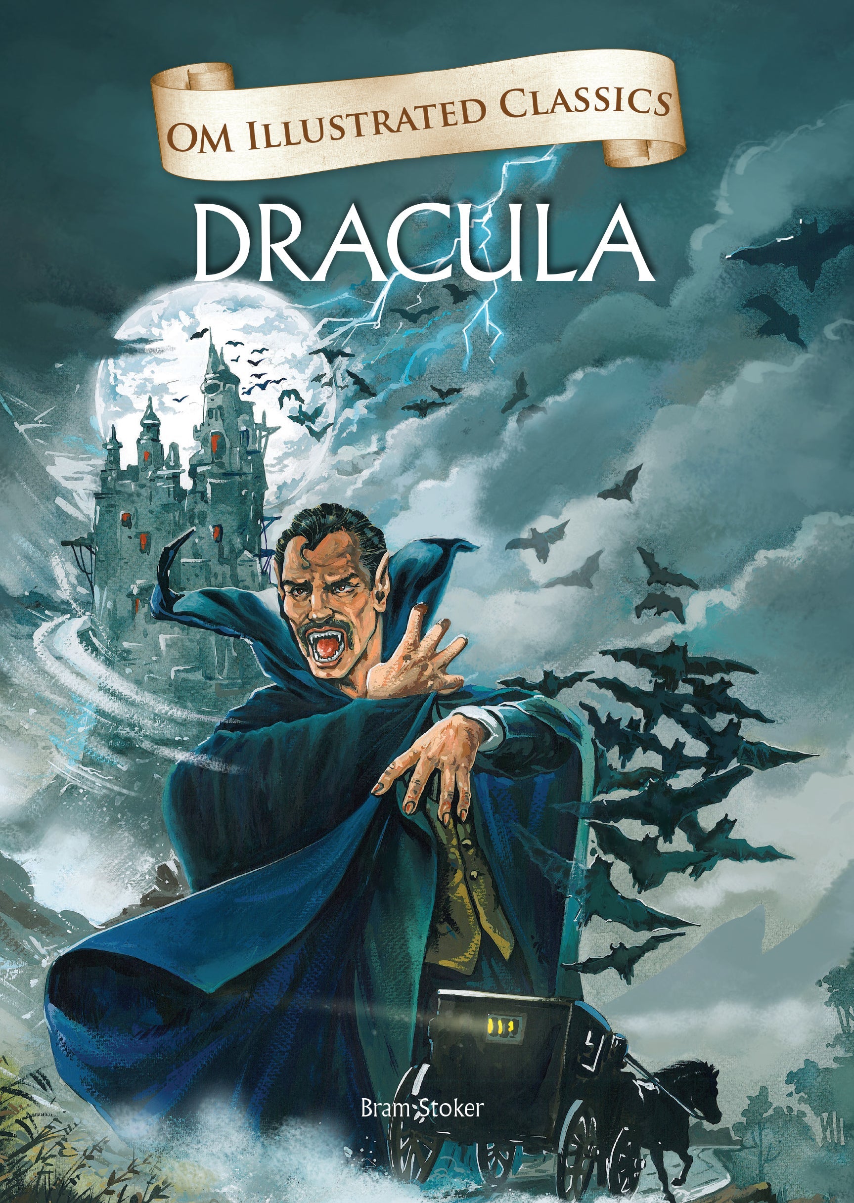 Om Books International Children Classics - Dracula - Illustrated Abridged Classics with Practice Questions (Om Illustrated Classics for Kids) - 9789385031533