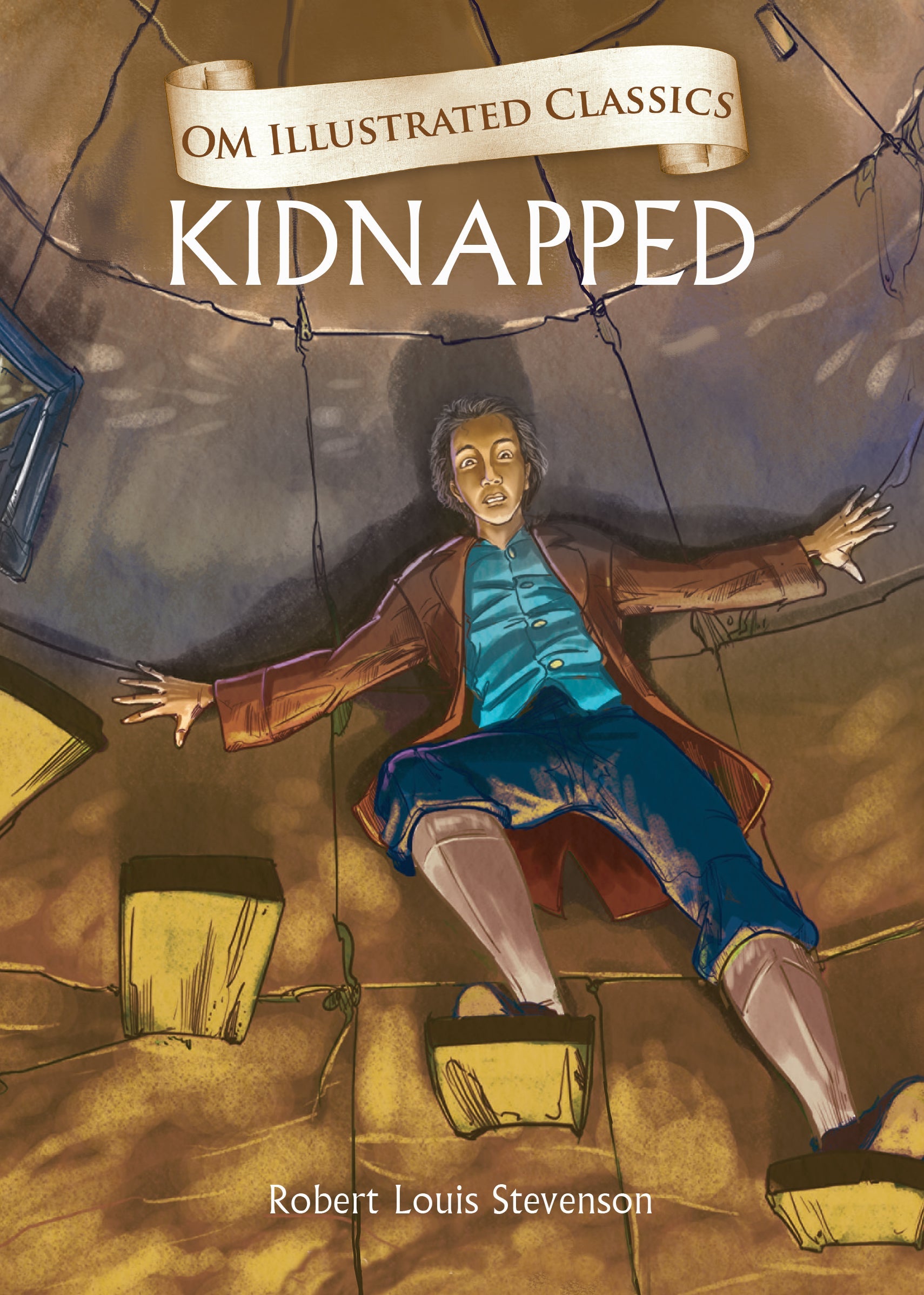Om Books International Children Classics - Kidnapped - Illustrated Abridged Classics with Practice Questions (Om Illustrated Classics for Kids) - 9789384225414