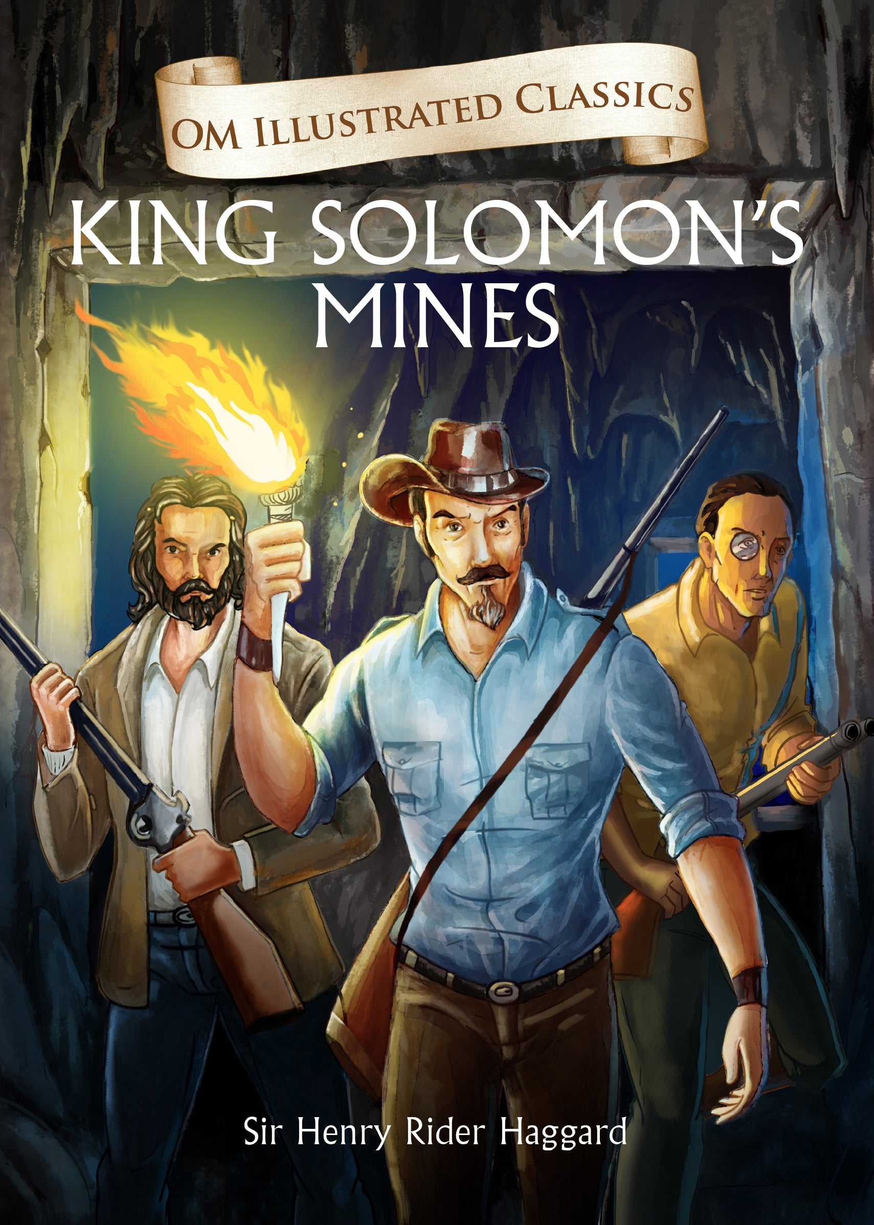 Om Books International Children Classics - King Solomons Mines - Illustrated Abridged Classics with Practice Questions - 9789385031458