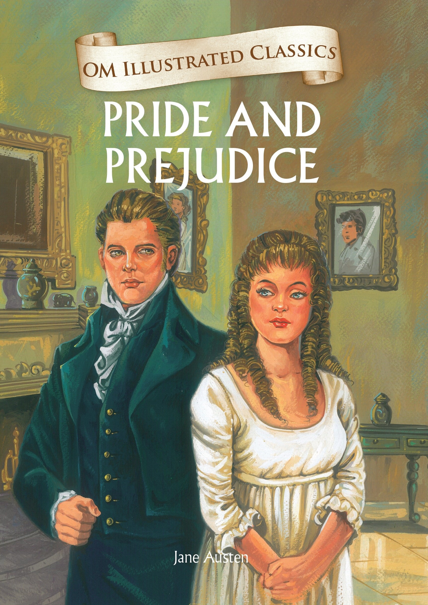Om Books International Children Classics - Pride and Prejudice - Illustrated Abridged Classics with Practice Questions (Om Illustrated Classics for Kids) - 9789384225377