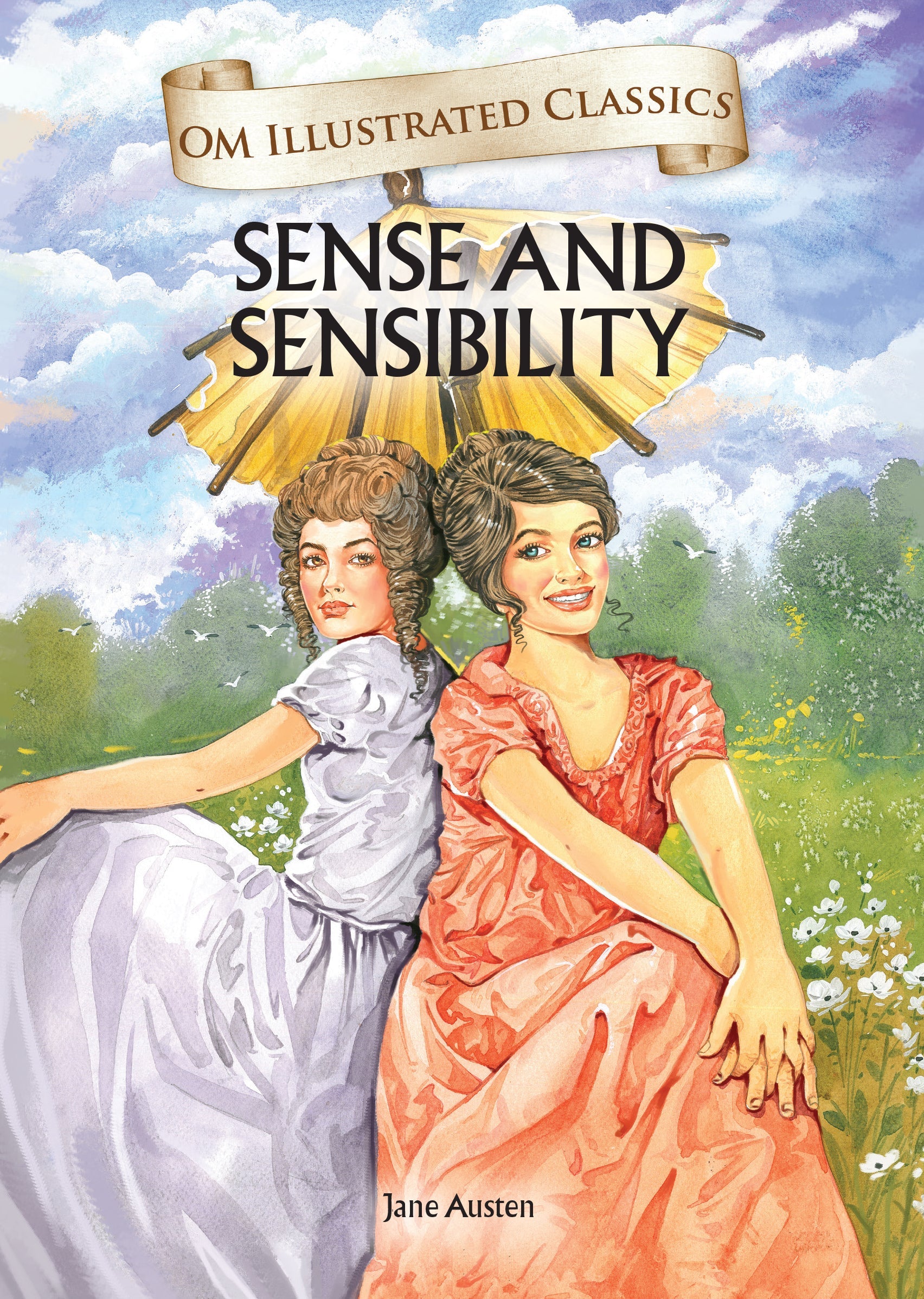 Om Books International Children Classics - Sense and Sensibility - Illustrated Abridged Classics with Practice Questions (Om Illustrated Classics for Kids) - 9789384225353