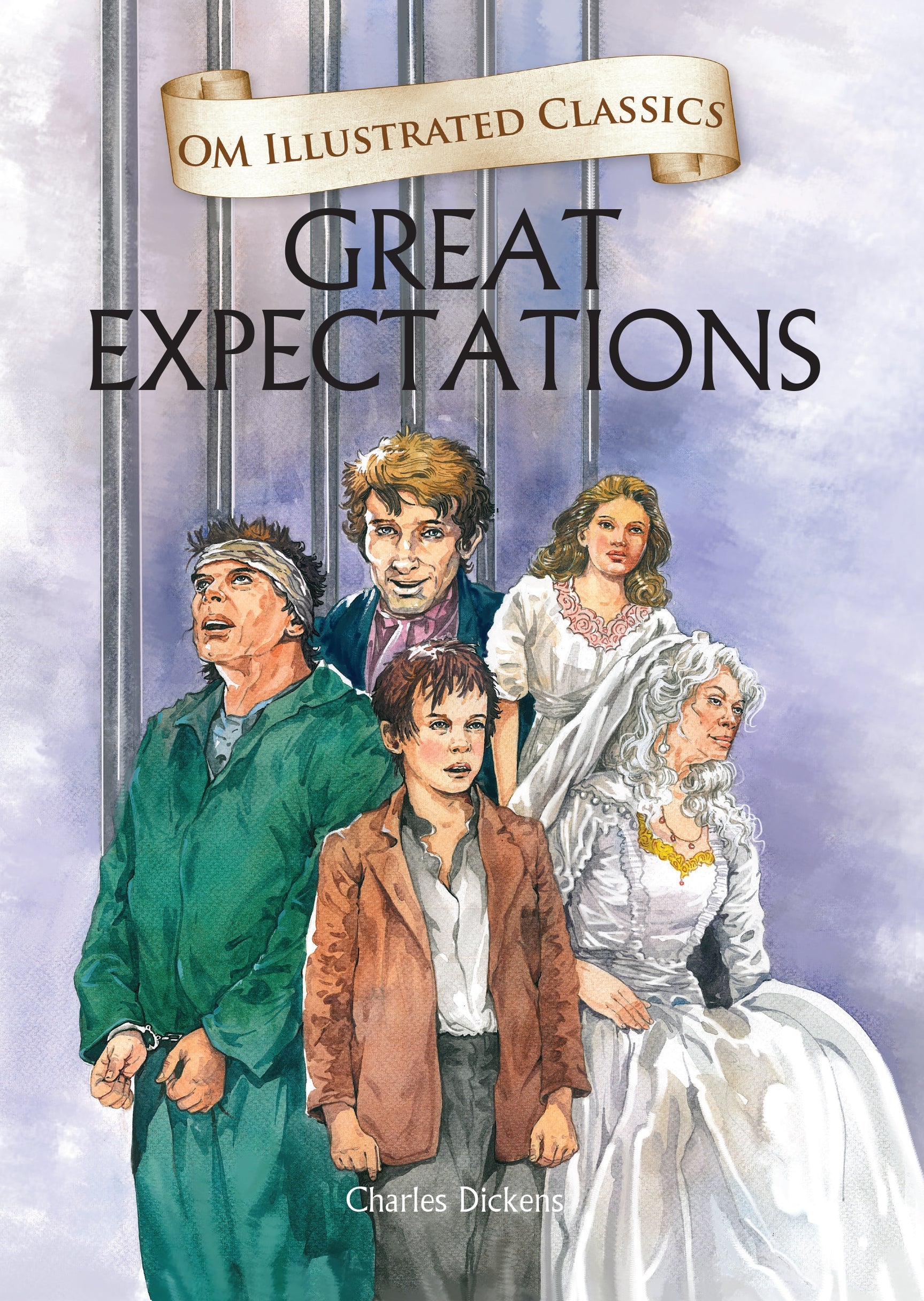Om Books International Children Classics - The Great Expectations - Illustrated Abridged Classics with Practice Questions (Om Illustrated Classics for Kids) - 9789380070957