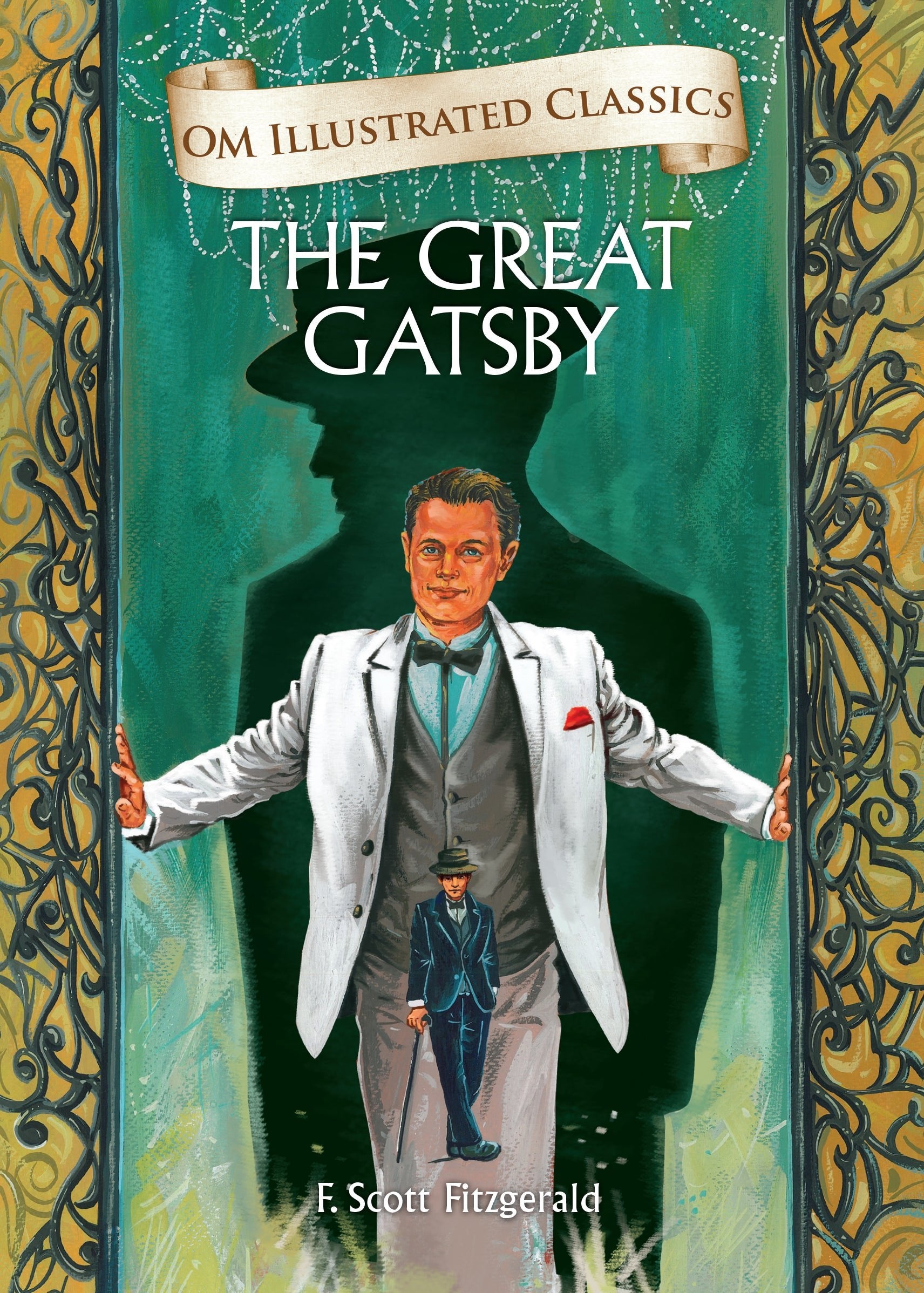 Om Books International Children Classics - The Great Gatsby - Illustrated Abridged Classics with Practice Questions (Om Illustrated Classics for Kids) - 9789385031595