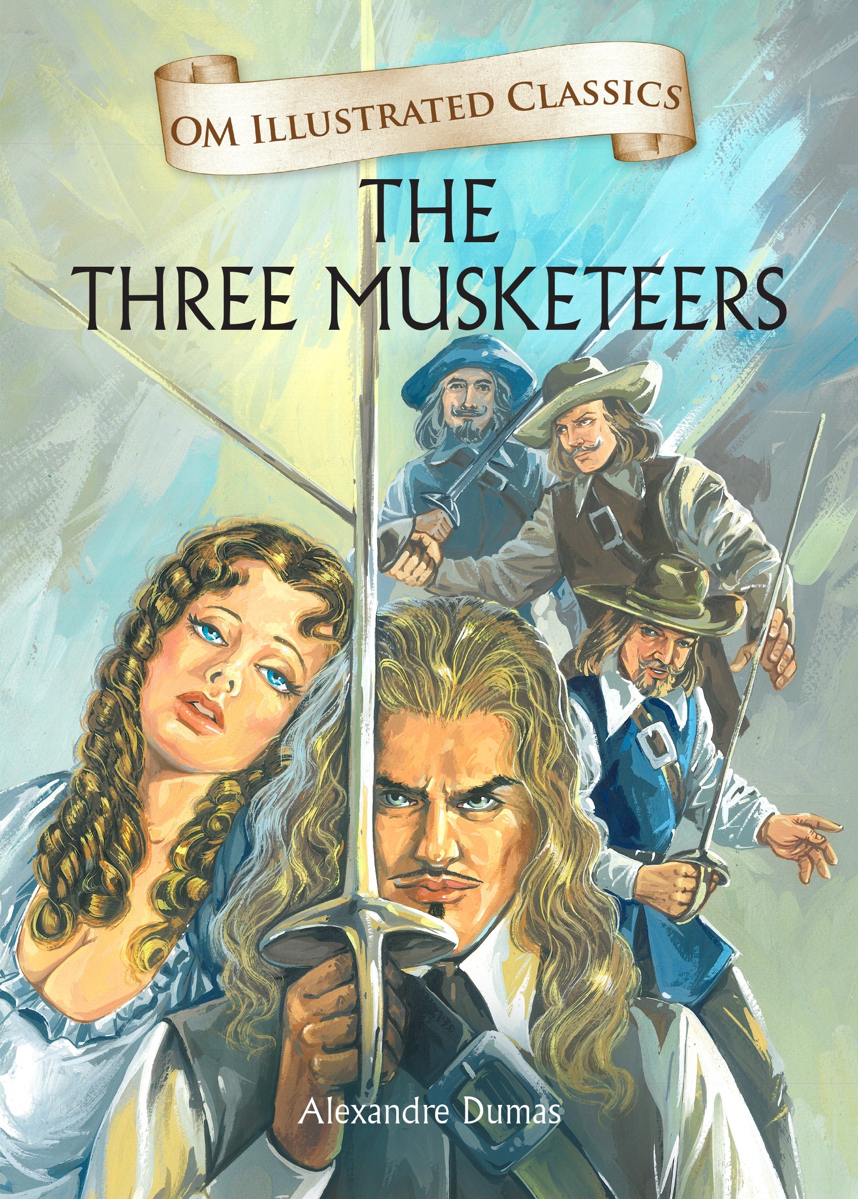 Om Books International Children Classics - The Three Musketeers - Illustrated Abridged Classics with Practice Questions (Om Illustrated Classics for Kids) - 9789381607473