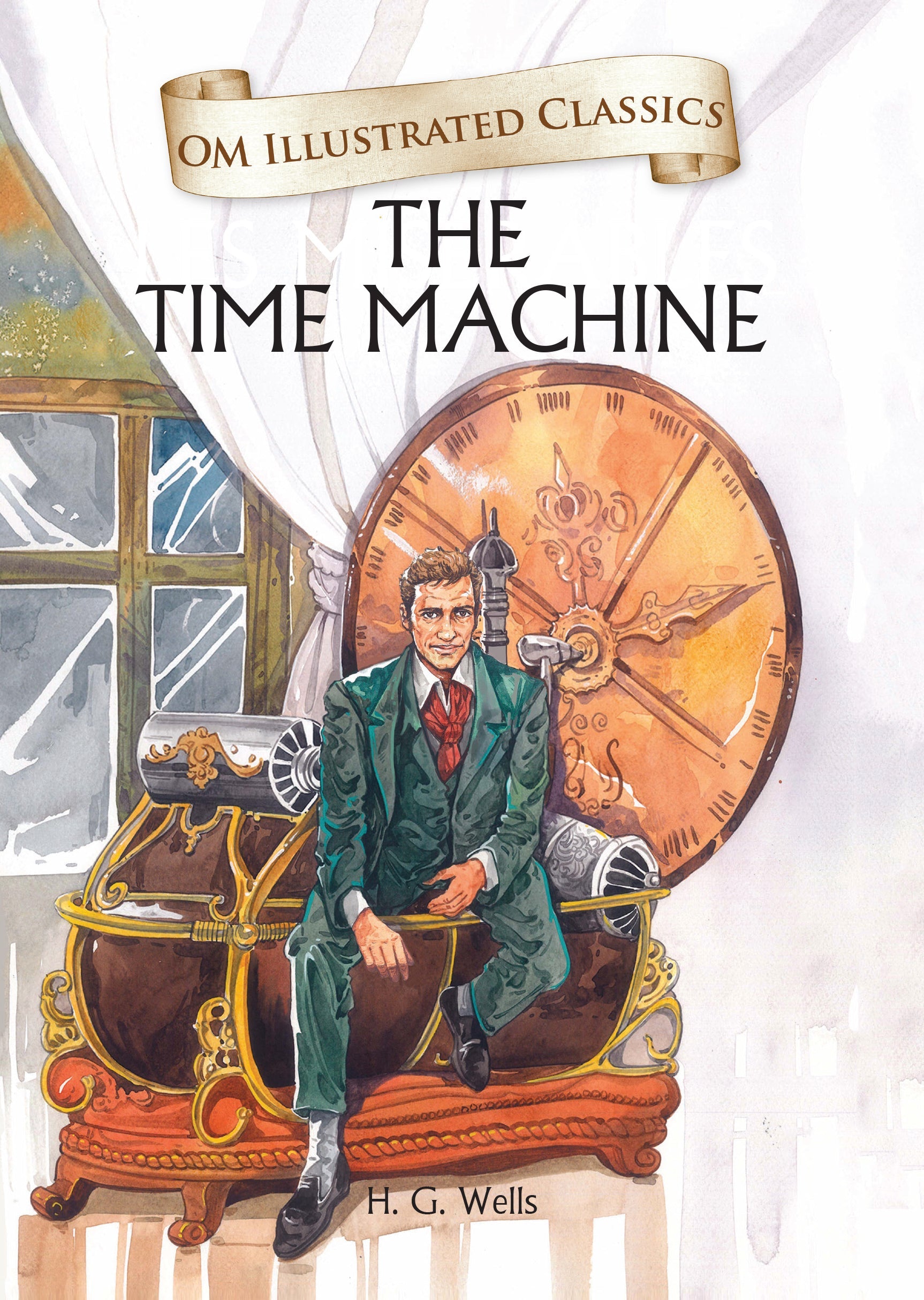 Om Books International Children Classics - The Time Machine - Illustrated Abridged Classics with Practice Questions (Om Illustrated Classics for Kids) - 9789384225445