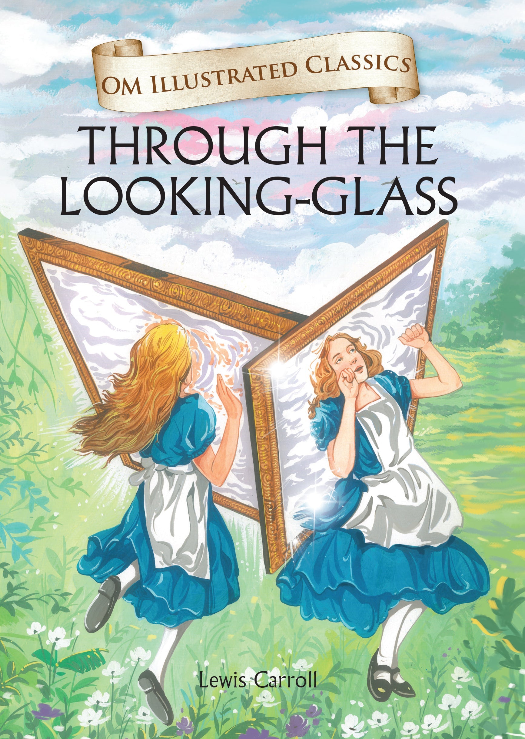 Om Books International Children Classics - Through the Looking Glass - Illustrated Abridged Classics with Practice Questions (Om Illustrated Classics for Kids) - 9789384225490