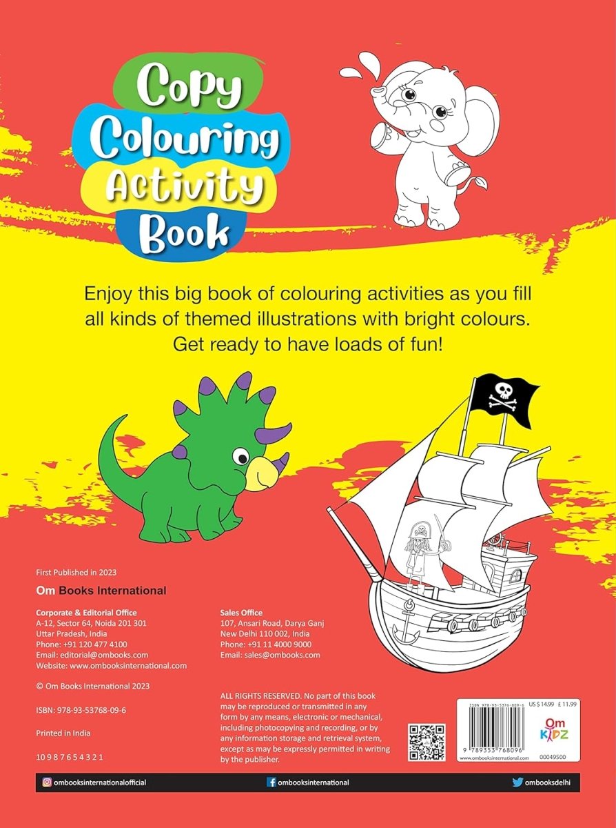 Om Books International Copy Colouring Activity Book Binder 1 - 9789353768096